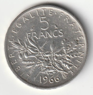 5 Francs Argent 1966 - Silver - - 5 Francs