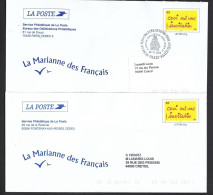 FRANCE 2004. PAP Y&T Type (n°3636) - " Ceci Est Une Invitation " Sur 2 Enveloppes LA POSTE -  Service Philatélique. - Pseudo-entiers Officiels