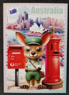 WonderPost Series 1 - Australia Postcard MINT Mailbox Mail Box Postal Landmark National Animal Kangaroo - Autres & Non Classés