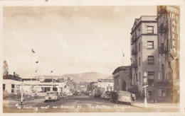 Real Photo The Dalles Oregon Looking East On Second St.  Auto Shell Gas Station - Altri & Non Classificati