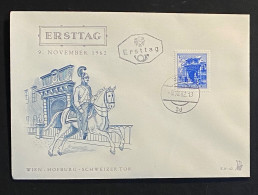 Österreich 1962 Bauten WIEN SCHWEIZERTOR Mi. 1119 FDC Schmuckkuvert Gestempelt/o WIEN - Briefe U. Dokumente