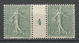 Type Semeuse Lignée N° 130c Millésime 4 / 1904 Timbre De Droite** NEUF*   CHARNIERE  / Hinge  / MH - Millésimes