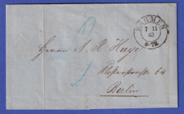 Preußen Brief Mit Zweikreisstempel BARMEN, 1863 - Autres & Non Classés