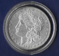 EE.UU AÑO 1884 1 DOLLAR PLATA " MORGAN" PESO 26,8 GR - 1878-1921: Morgan