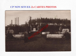 CP NON SITUEE-MONUMENT-CIMETIERE-2x CARTES PHOTOS Allemandes-GUERRE 14-18-1 WK-Militaria- - Soldatenfriedhöfen