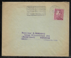 Belgium. Stamps Sc. 294 On Commercial Letter, Sent From Antwerpen On 23.12.1939 For Schiedam Netherlands - 1936-1951 Poortman