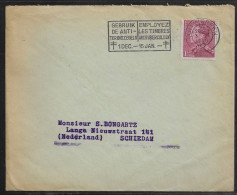 Belgium. Stamps Sc. 294 On Commercial Letter, Sent From Antwerpen On 3.01.1940 For Schiedam Netherlands - 1936-51 Poortman