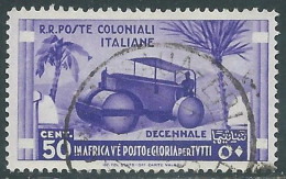 1933 EMISSIONI GENERALI USATO DECENNALE 50 CENT - RA6-9 - General Issues