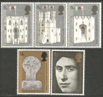 420 G-B 1969 Prince Charles Investiture Wales Galles Chateaux Castles MNH ** Neuf SC (GB-40a) - Neufs