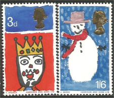 420 G-B 1966 Snowman Bonhomme Neige Costumes Chapeau Hat Phosphor MNH ** Neuf SC (GB-20d) - Nuovi