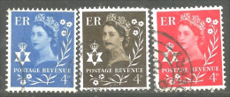 414 G-B Regionals Northern Ireland 3 Stamps Queen Elizabeth (REG-28) - Irlande Du Nord