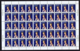 1977  Queen Elizabeth II  Silver Jubilee  Sc 704 Complete MNH Sheet Of 50 (folded) - Full Sheets & Multiples