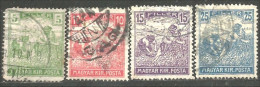 494 Hongrie 4 Different 1916 Harvesting Wheat Récolte Blé Weizen Ernten Tarwe Oogsten Grano (HON-409) - Gebruikt