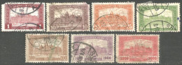 494 Hongrie 1916 Parlement Budapest Parliament 7 Differents (HON-128) - Gebruikt