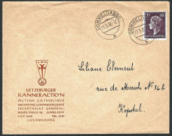 Lettre De Luxembourg à Kopstal Par Dommeldange 1952 - Privados