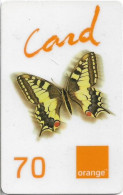 French Antilles - Orange - Butterfly, Exp.30.09.2002, GSM Refill 70Units, Used - Antillen (Französische)