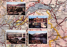 SUISSE - LAC LEMAN VUES DE LAUSANNE OUCHY GENEVE ET MONTREUX - Léman (Lac)