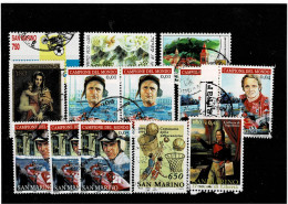 SAN MARINO ,13 Pezzi Usati ,tutti Spezzature ,qualita Ottima - Used Stamps