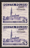 1937. DANZIG. Polnische Post Im Hafen Von Danzig (port Gdansk). PORT GDANSK Overprint On On Gr... (MICHEL 32) - JF543373 - Port Gdansk