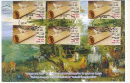 ISRAEL 2024 ANIMALS FROM THE BIBLE ATM LABEL NAZARETH  MACHINE 987 SET FDC - Nuovi