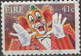 IRELAND 2002 Europa. Circus - 41c Clown FU Self-adhesive - Used Stamps