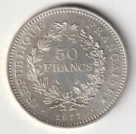 50 Francs Hercule Argent 1977 - Silver - - 50 Francs