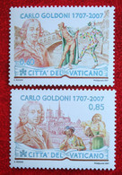 Carlo Goldoni 2007 Mi 1580-1581 Yv 1433-1434 POSTFRIS / MNH / **  VATICANO VATICAN VATICAAN - Nuevos