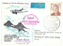 COV 06 - 12-a AIRPLANE, Flight, DDR Germany - Cover - Used - 1989 - Covers & Documents