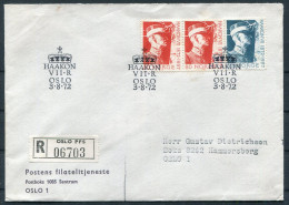 1972 Norway Registered Oslo King Haakon First Day Cover - Brieven En Documenten