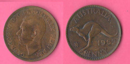 Australia Penny 1952 Bronze Coin Last Year Of Reign Of King Georgius VI° - Penny