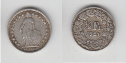 SUISSE 1/2 FR 1921 B (ARGENT) - 1/2 Franken