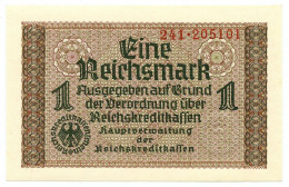 1 REICHSMARK OCCUPAZIONE TEDESCA ITALIA REICHSKREDITKASSEN 1943 FDS - Geallieerde Bezetting Tweede Wereldoorlog