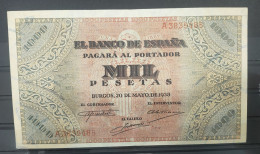 ESPAÑA.EDIFIL434. 1000 PTAS 20 DE.MAYO DE 1938, CONSERVACIÓN MBC. - 1000 Pesetas