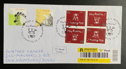 Österreich 2015 WEIHNACHTEN Mi. 3242 (4x), 3183, 3184 Auf R-Brief, FDC Gestempelt/o WIEN SONDERSTEMPEL - Covers & Documents