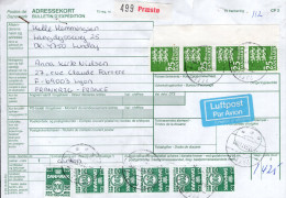 Danimarca (1991) - Bollettino Pacchi Per La Francia, Con Ricevuta Di Consegna - Cartas & Documentos
