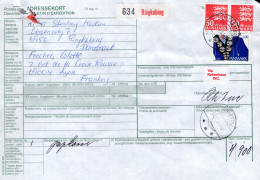 Danimarca (1993) - Bollettino Pacchi Per La Francia - Cartas & Documentos