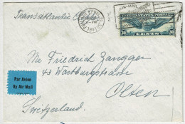 Vereinigte Staaten / USA 1941, Air Mail Transatlantic Clipper Philadelphia - Olten - Briefe U. Dokumente