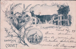 Souvenir De Couvet NE, 3 Vues (24.11.1899) Tache - Couvet