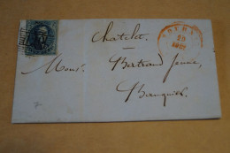 Bel Envoi,très Belle Oblitération Gembloux Poste N° 120,Châtelineau 1851 - Balkstempels: Distributiekantoren