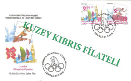 Turkish Cyprus (TRNC) - 2012 - "London Olympic Games" - FDC - Briefe U. Dokumente