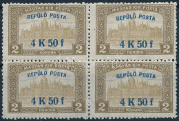 ** 1918 Repülő Posta 4K50f Négyestömb (30.000) - Altri & Non Classificati