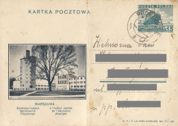 Poland Postcard (A249): Used Cp 68 Il.30 Sport Central Institute Of Physical Education (postal Circulation)(bent) - Briefe U. Dokumente