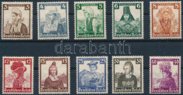 ** Deutsches Reich 1935 Népviseletek Sor Mi 588-597 (Mi EUR 180.-) (Mi 423 Ujjlenyomat / Finger Print) - Andere & Zonder Classificatie