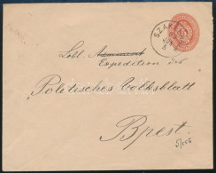 1893 5kr Díjjegyes Boríték "SZAKÁLHÁZA" - Budapest - Autres & Non Classés