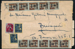 1945 (4. Díjszabás) Távolsági Levél 46 Db Bélyeggel (5 Bélyeg Sérült) / Domestic Cover With 46 Stamps (5 Stamps Damaged) - Other & Unclassified