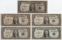 Amerikai Egyesült Államok 1935. 1$ Silver Certificate - Kisméretű", Kék Pecsét (5xklf Sorozat: 1935A, 1935B, 1935C, 1935 - Unclassified