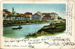 T3 1901 Nagybecskerek, Zrenjanin, Veliki Beckerek; Parthie Vom Gizella-quai / Gizella-part, Csónakázók, Uszály. Kiadja F - Non Classés