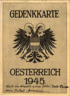 * T2/T3 Gedenkkarte Österreich 1945 / Austrian Coat Of Arms (EK) - Non Classificati