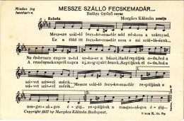 * T2/T3 Messze Szálló Fecskemadár... Balázs Győző Verse. Murgács Kálmán Zenéje és Kiadása / / Hungarian Music Sheet. So. - Non Classés