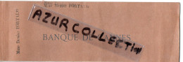 BANQUE DE CANNES . CARNET DE CHEQUE 1920 - Cheques En Traveller's Cheques